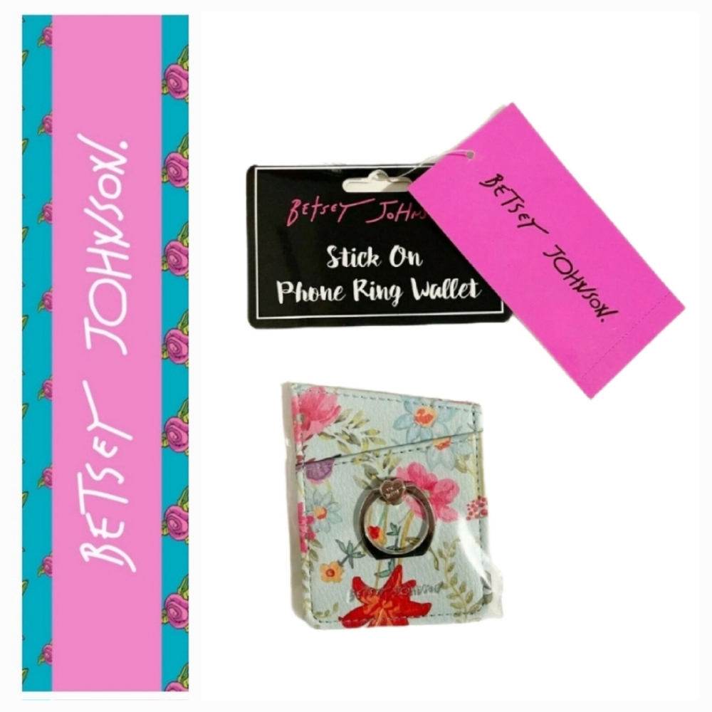 Betsy Johnson Stick-on Phone Ring Wallet